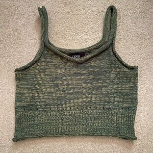 CIDER Cropped Tank Top Green Size M